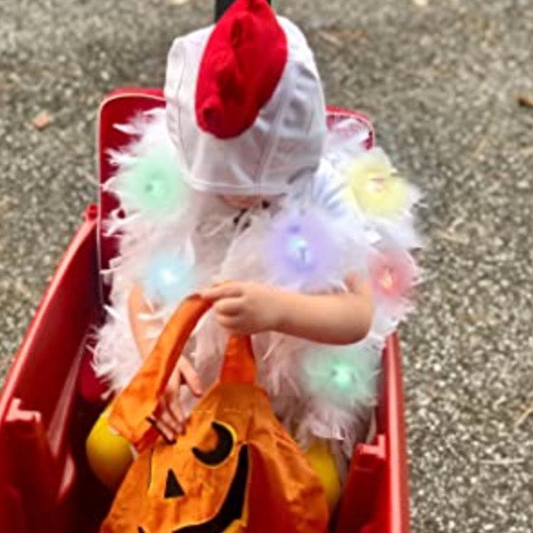 LED Light Up Feather Boa:  Chandelle, Party Costume Decoration