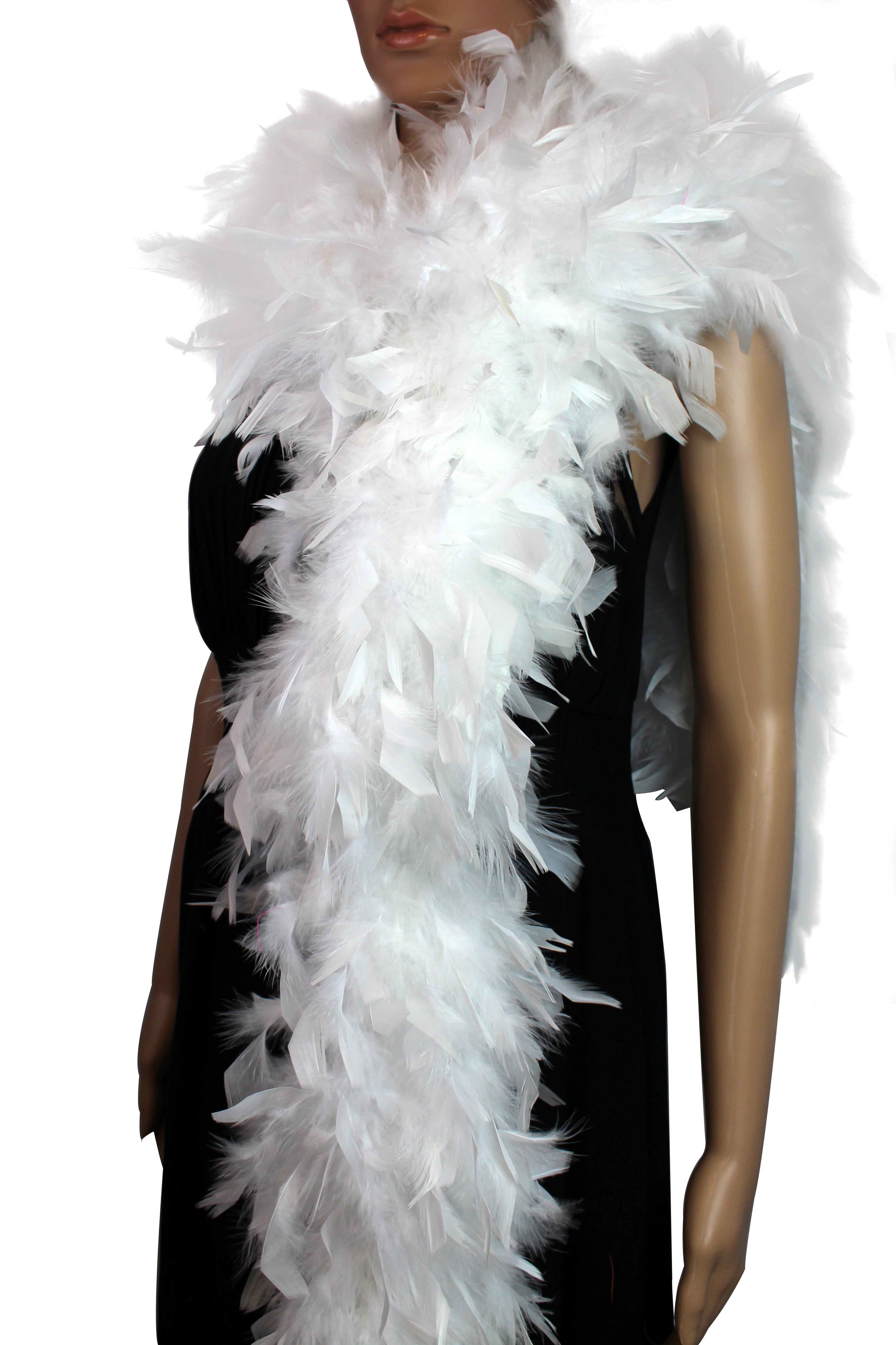 100 Gram Chandelle Feather Boa, 2 Yard Long-Great for Party, Wedding, Costume