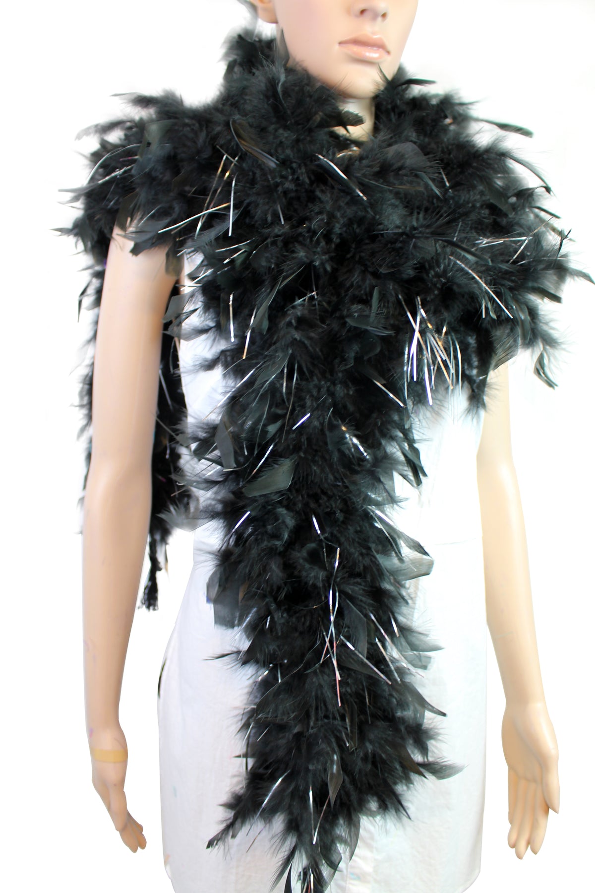 80 gram Chandelle Feather Boa: 2-Yard Handmade Trim for Party, Costume