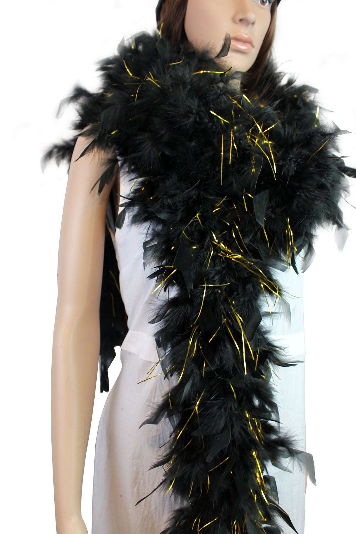 80 gram Chandelle Feather Boa: 2-Yard Handmade Trim for Party, Costume