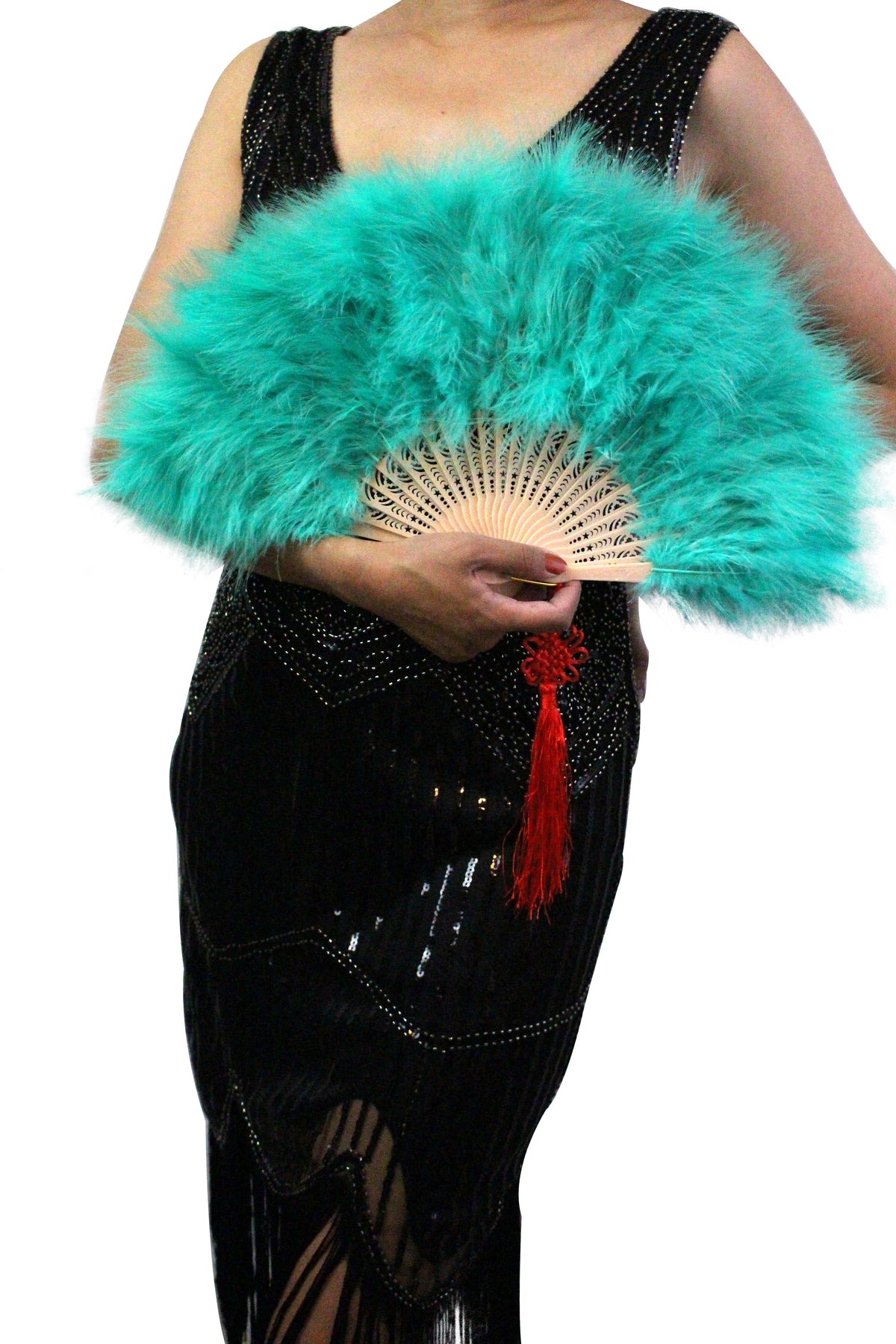Large Marabou Feather Fan: Party, Wedding Decoration