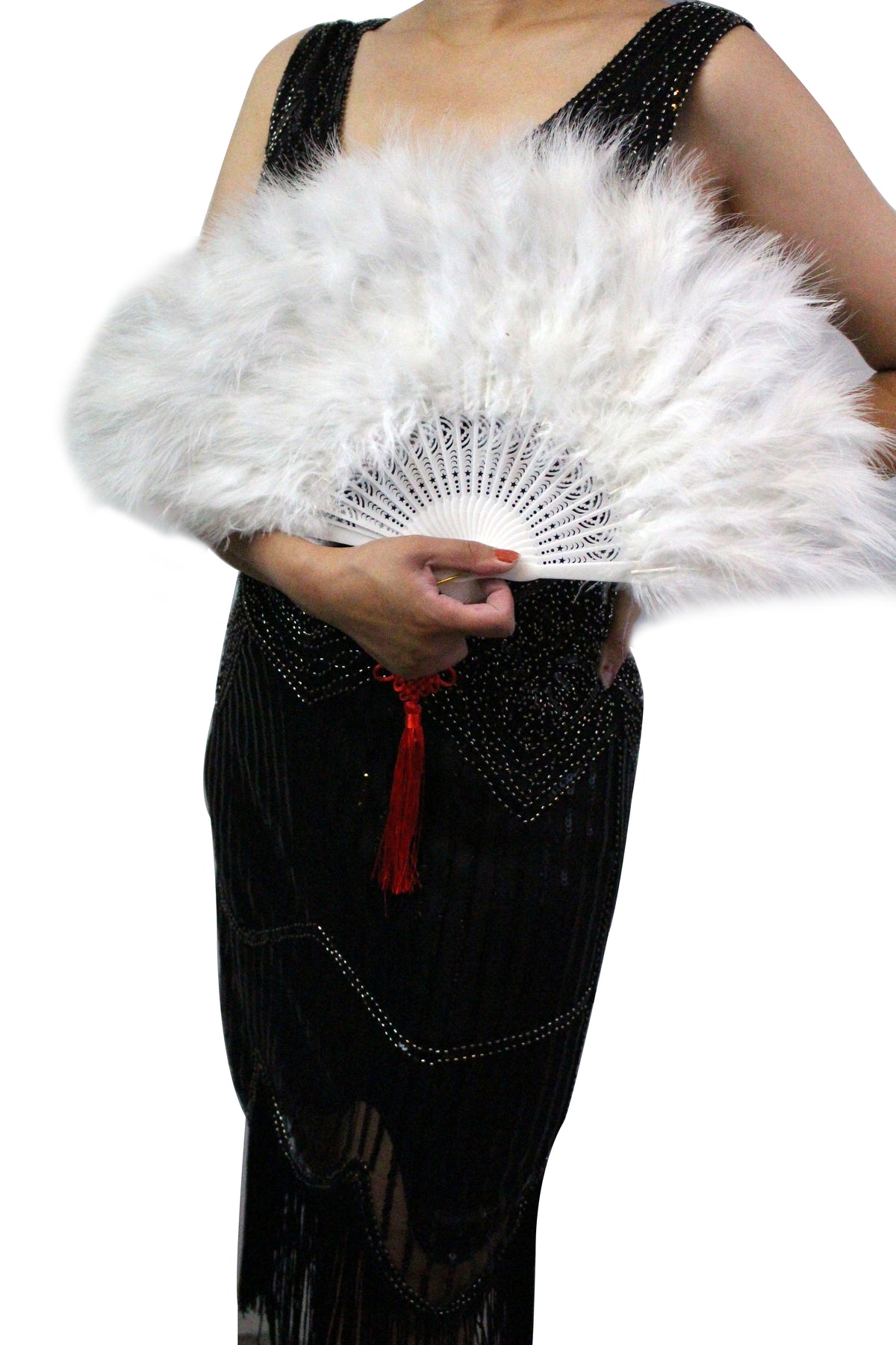 Large Marabou Feather Fan: Party, Wedding Decoration