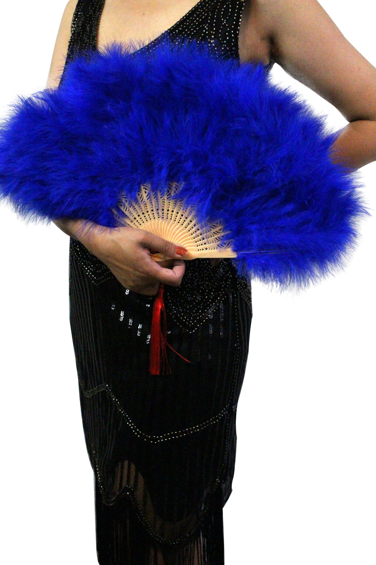 Large Marabou Feather Fan: Party, Wedding Decoration