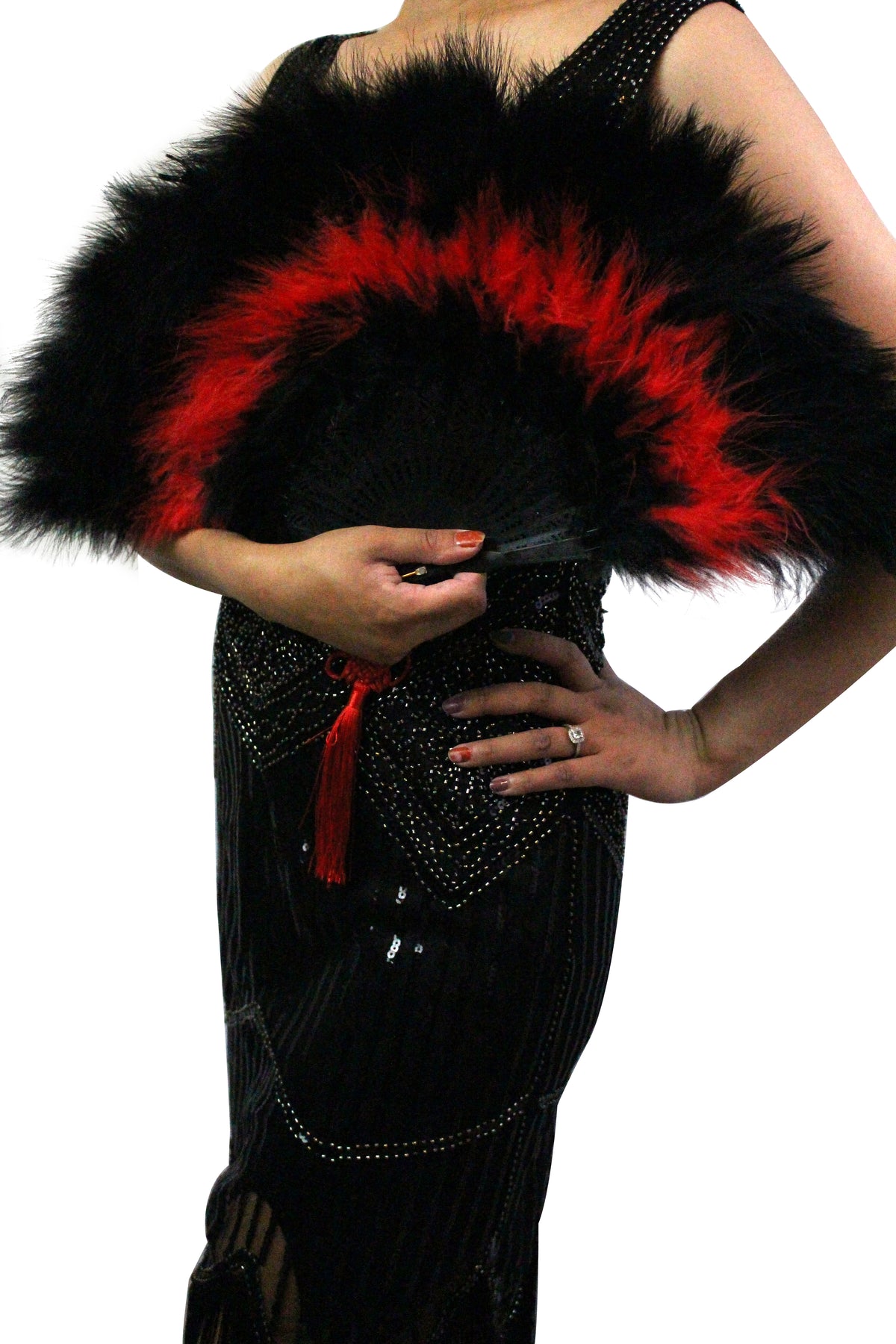 Large Marabou Feather Fan: Party, Wedding Decoration