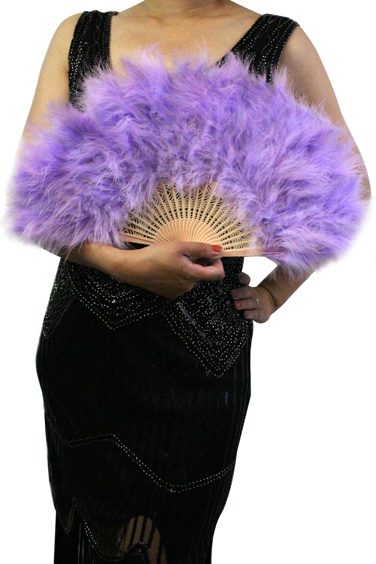 Large Marabou Feather Fan: Party, Wedding Decoration