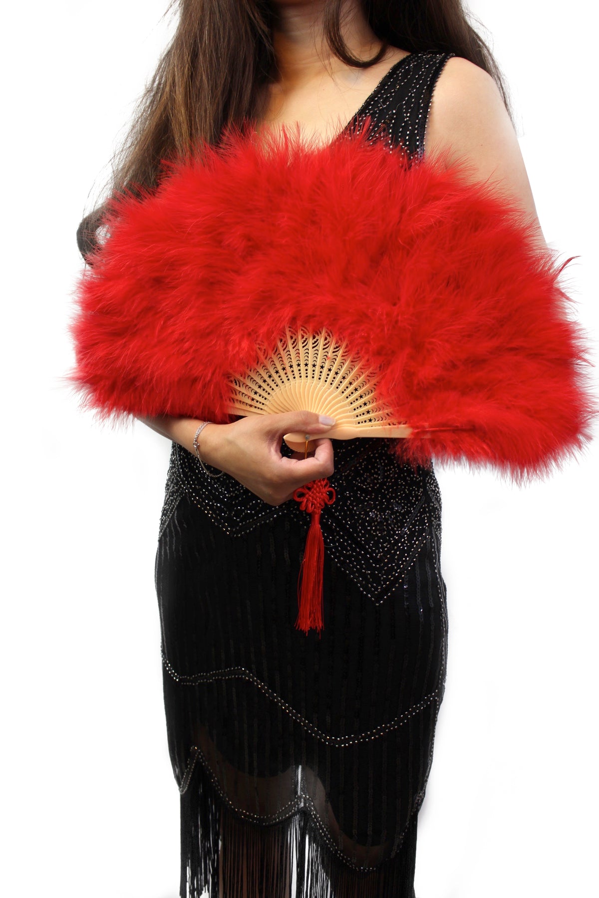 Large Marabou Feather Fan: Party, Wedding Decoration