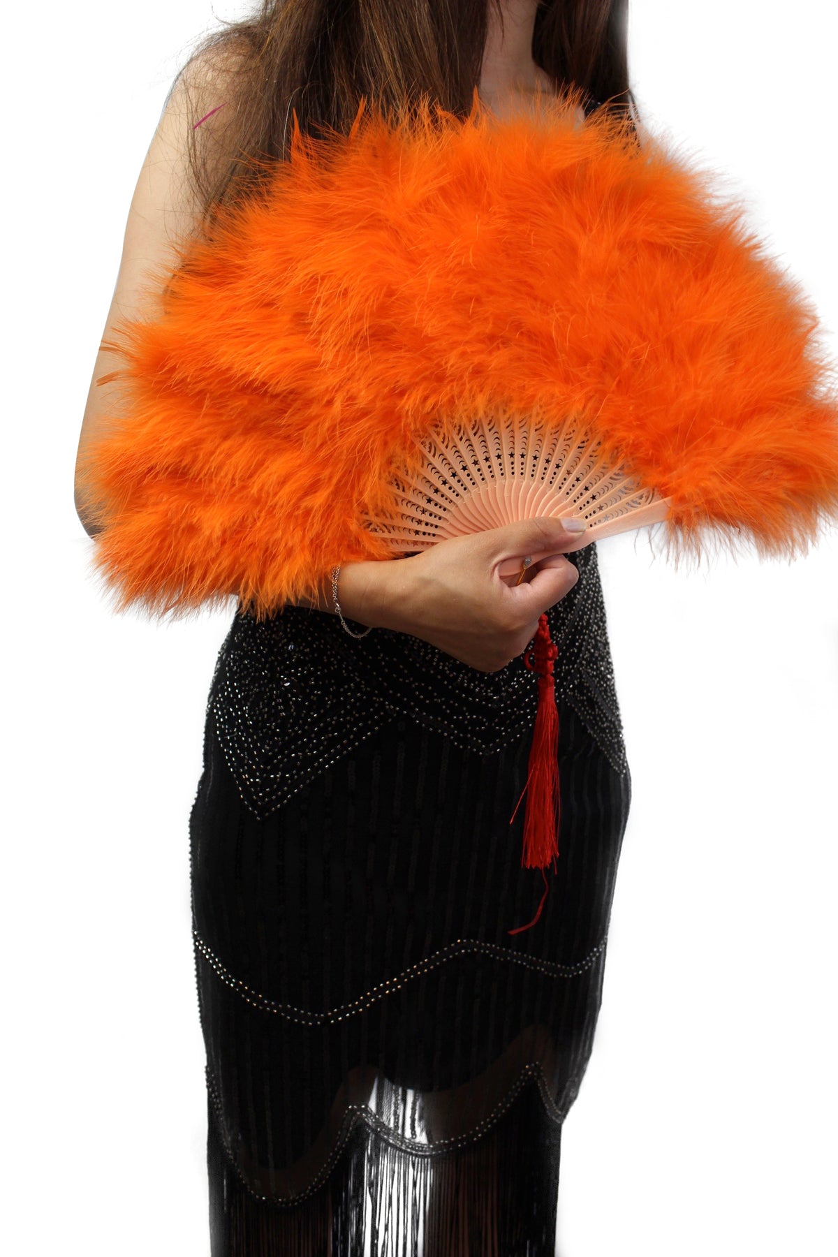Large Marabou Feather Fan: Party, Wedding Decoration