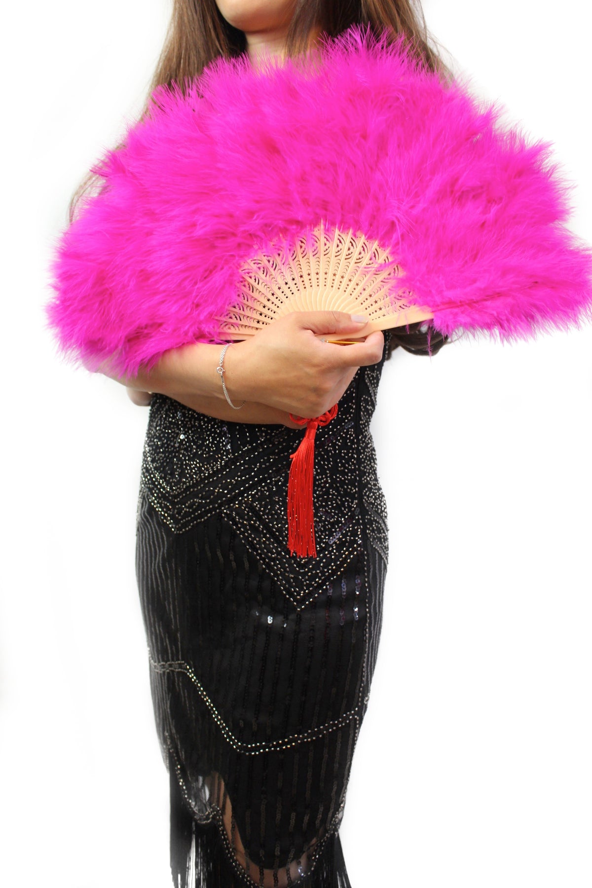 Large Marabou Feather Fan: Party, Wedding Decoration