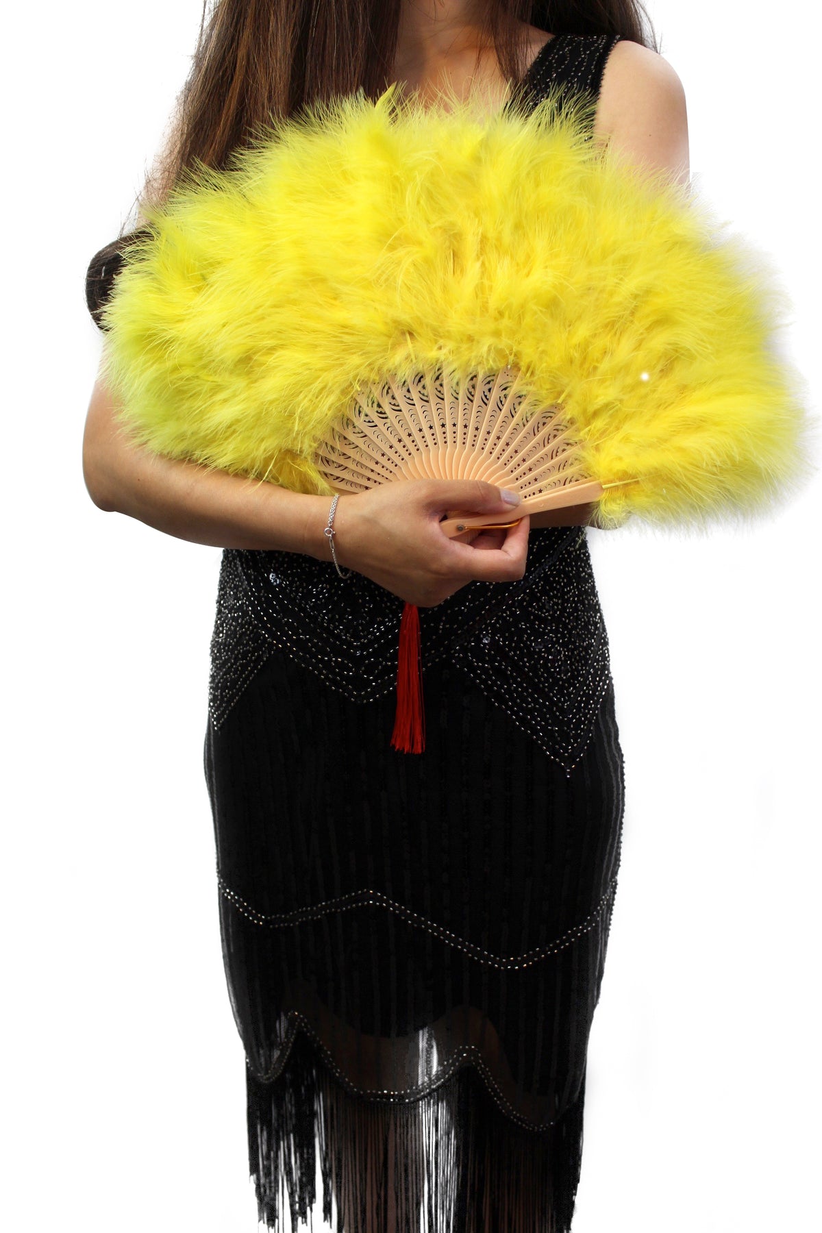 Large Marabou Feather Fan: Party, Wedding Decoration