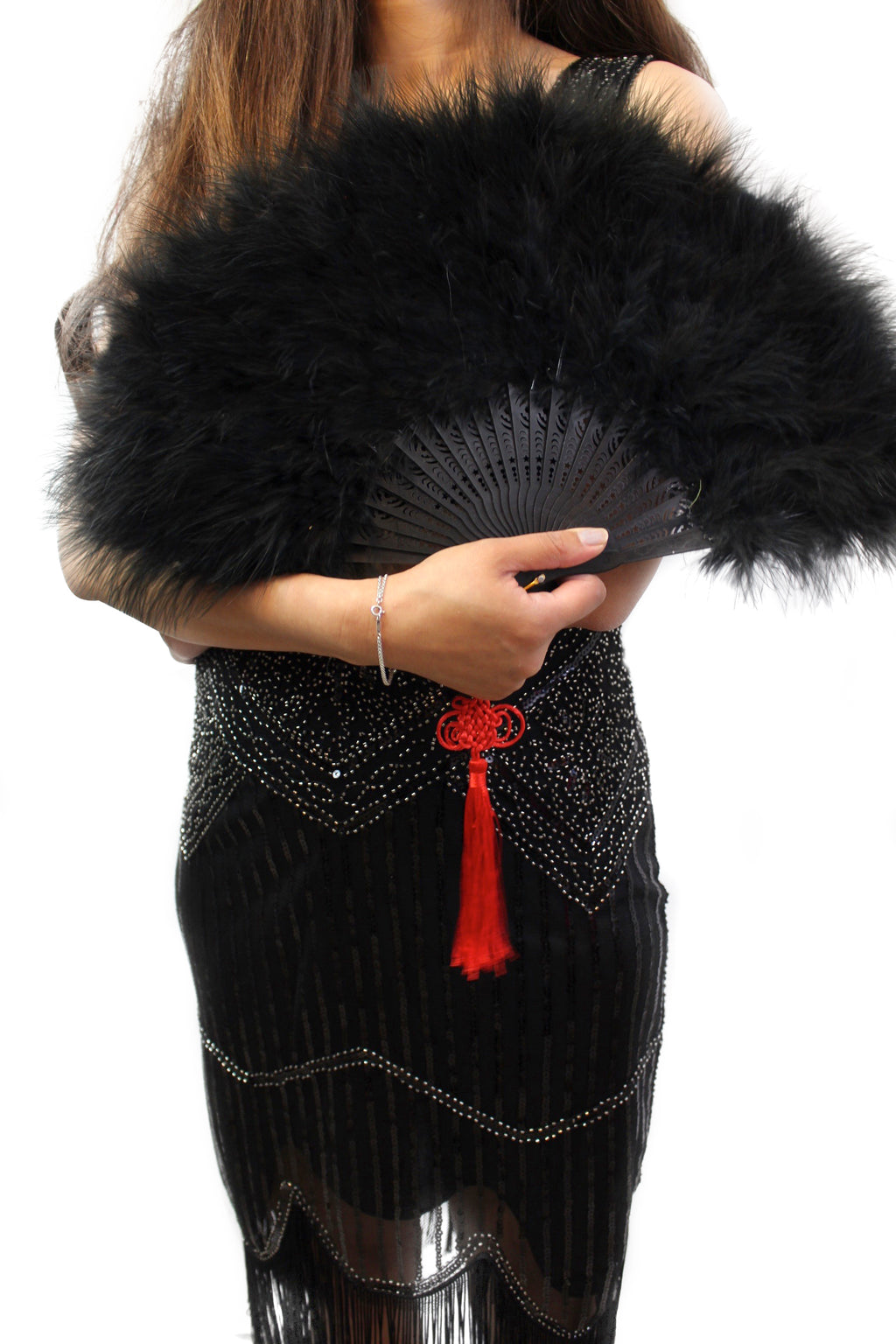 Large Marabou Feather Fan: Party, Wedding Decoration