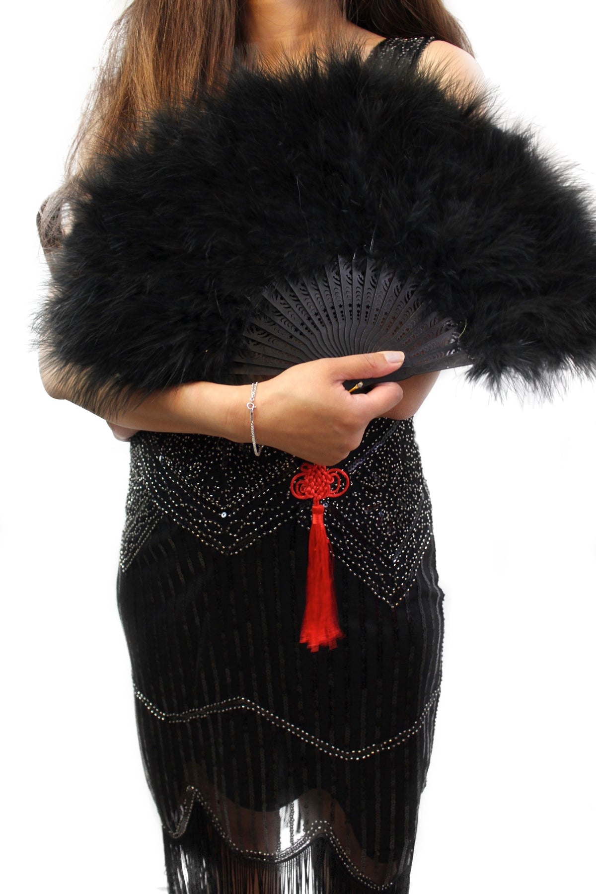 Large Marabou Feather Fan: Party, Wedding Decoration