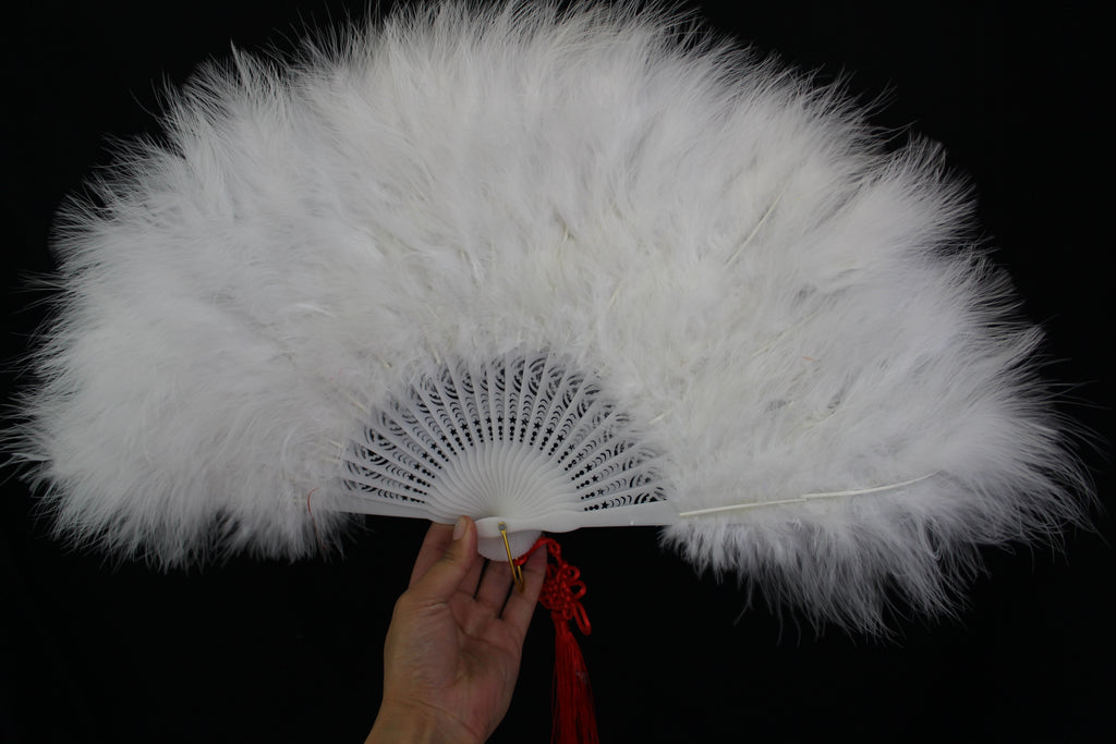 Large Marabou Feather Fan: Party, Wedding Decoration