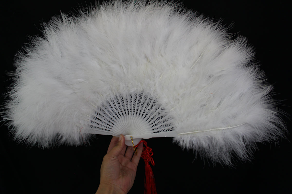 Large Marabou Feather Fan: Party, Wedding Decoration