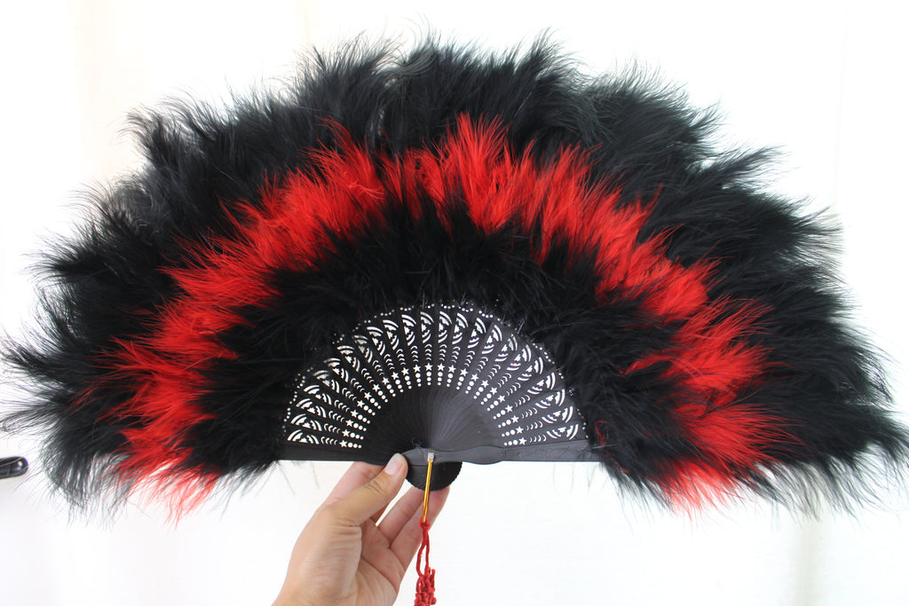 Large Marabou Feather Fan: Party, Wedding Decoration
