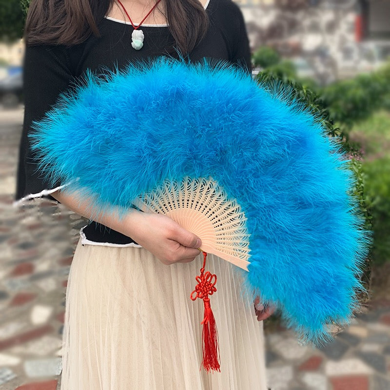 Large Marabou Feather Fan: Party, Wedding Decoration