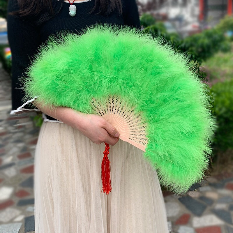 Large Marabou Feather Fan: Party, Wedding Decoration