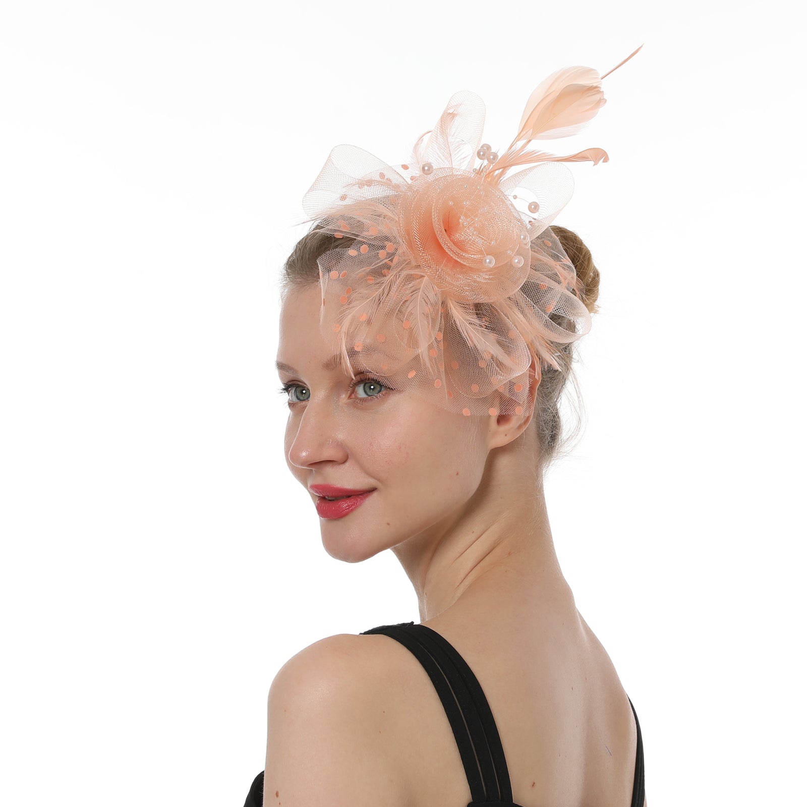 Feather Fascinator Hat, Kentucky Derby Tea Party Headband-1901