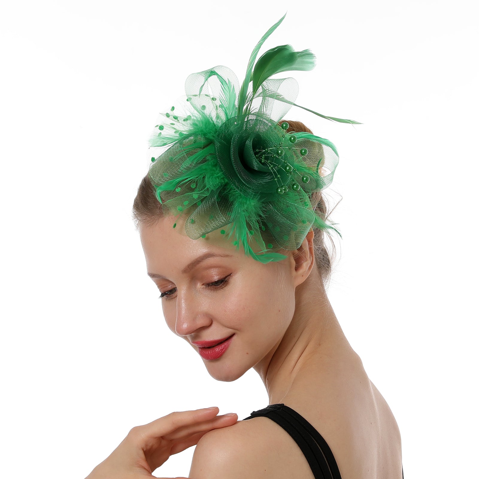 Feather Fascinator Hat, Kentucky Derby Tea Party Headband-1901