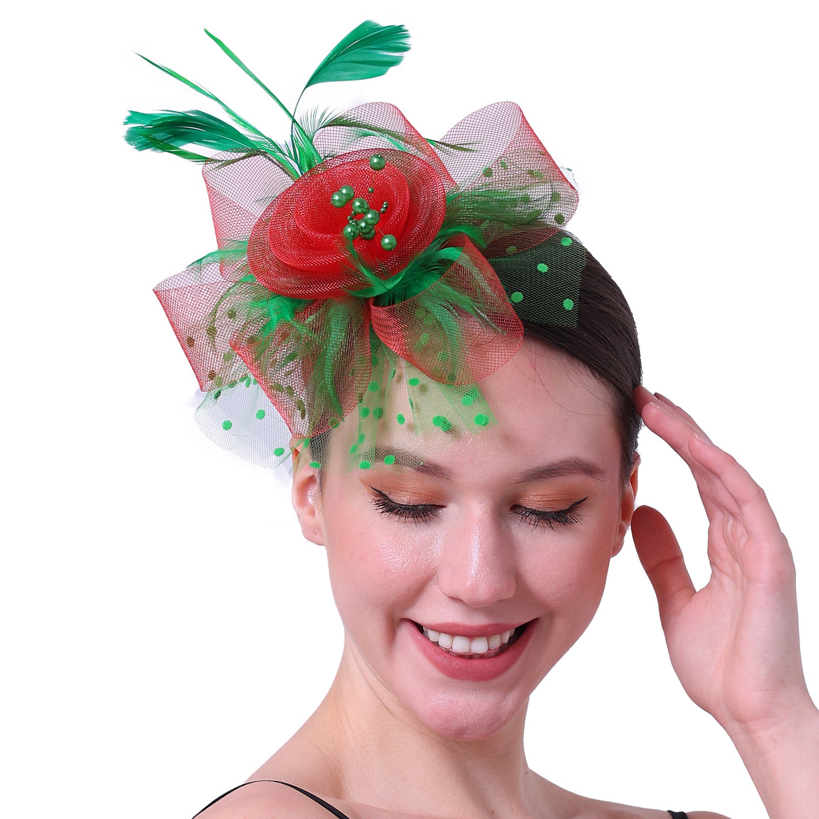 Feather Fascinator Hat, Kentucky Derby Tea Party Headband-1901