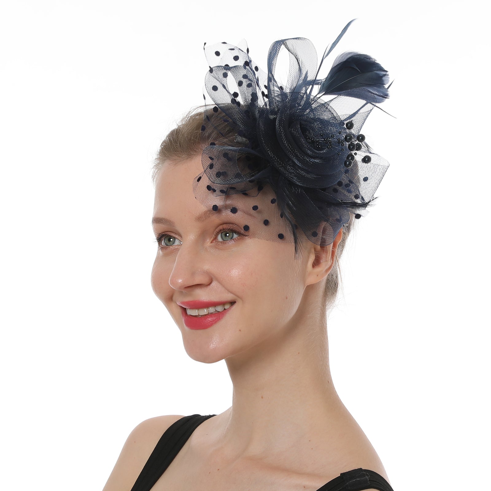 Feather Fascinator Hat, Kentucky Derby Tea Party Headband-1901
