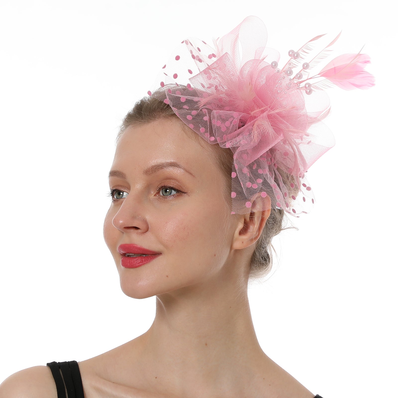 Feather Fascinator Hat, Kentucky Derby Tea Party Headband-1901