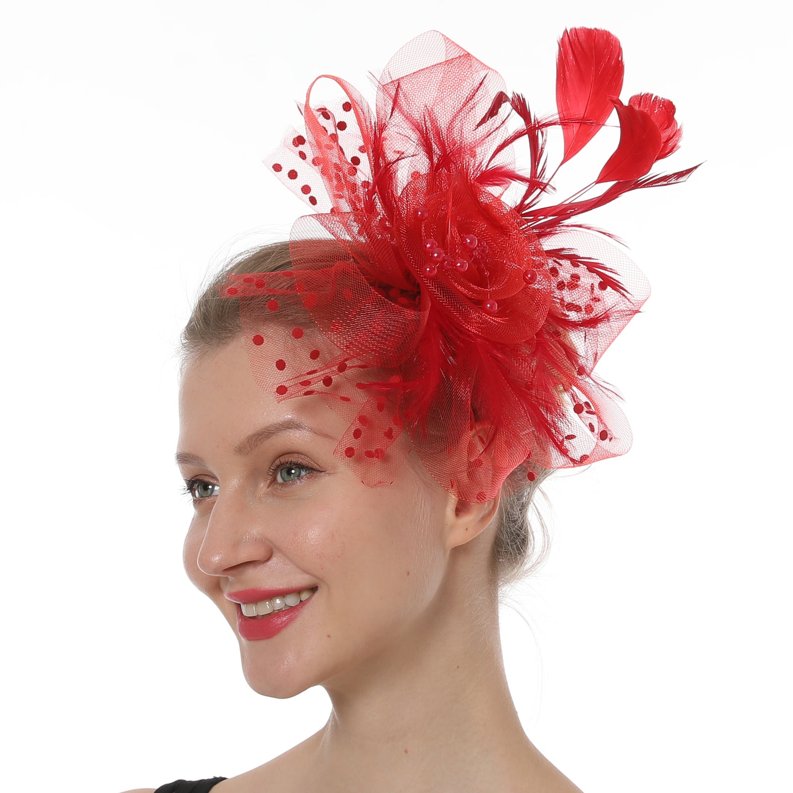 Feather Fascinator Hat, Kentucky Derby Tea Party Headband-1901