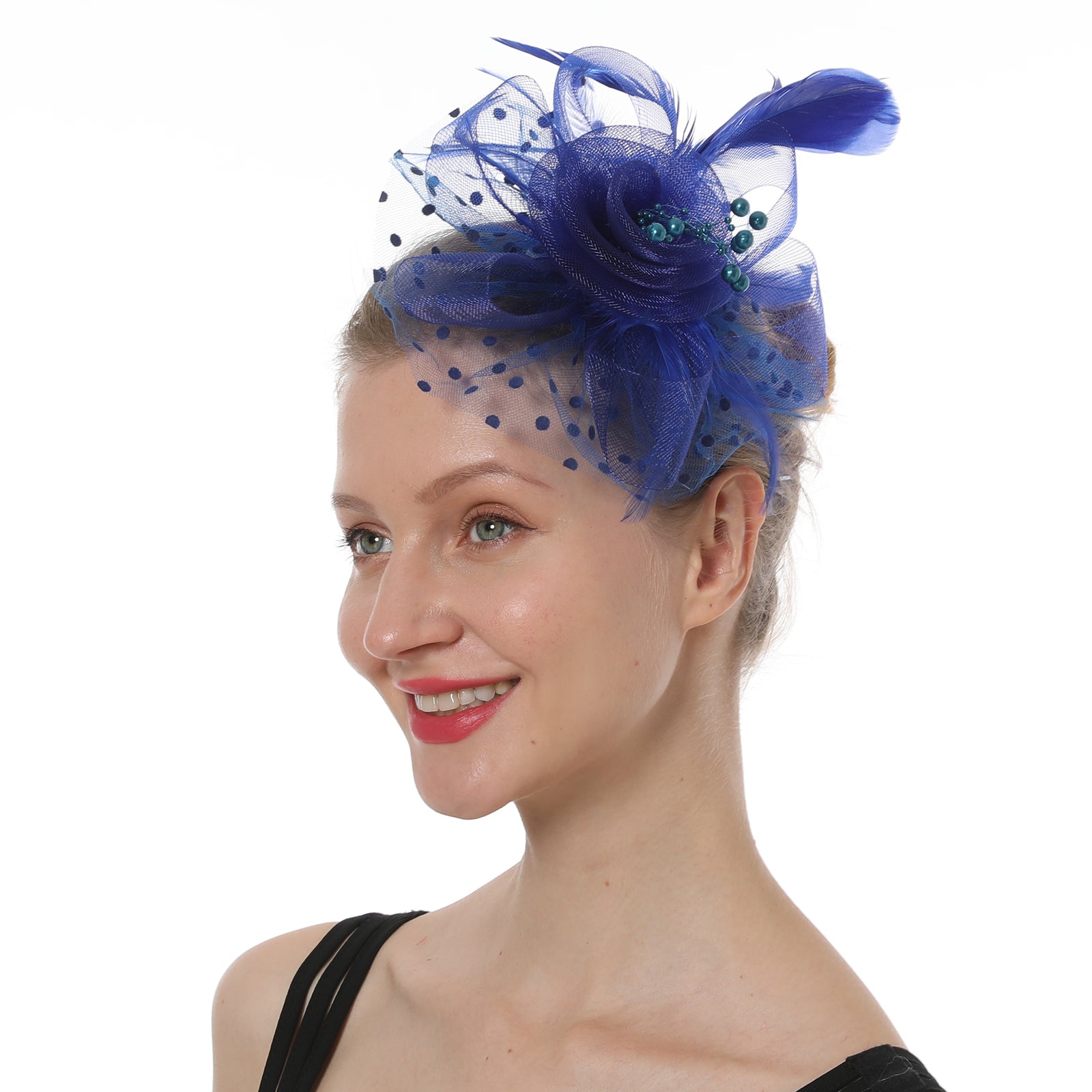 Feather Fascinator Hat, Kentucky Derby Tea Party Headband-1901