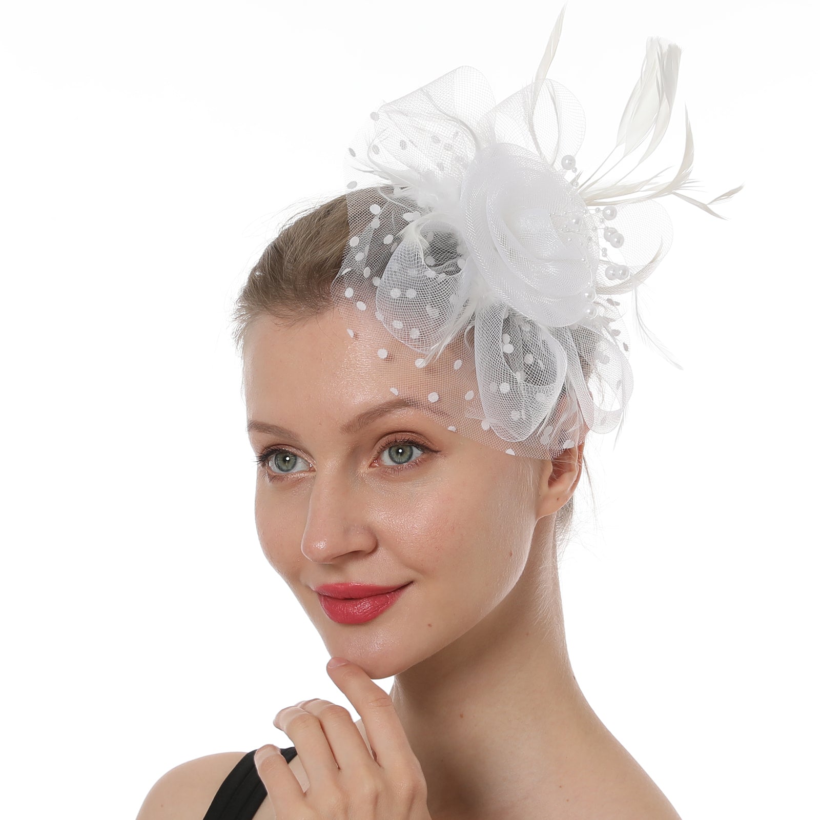 Feather Fascinator Hat, Kentucky Derby Tea Party Headband-1901