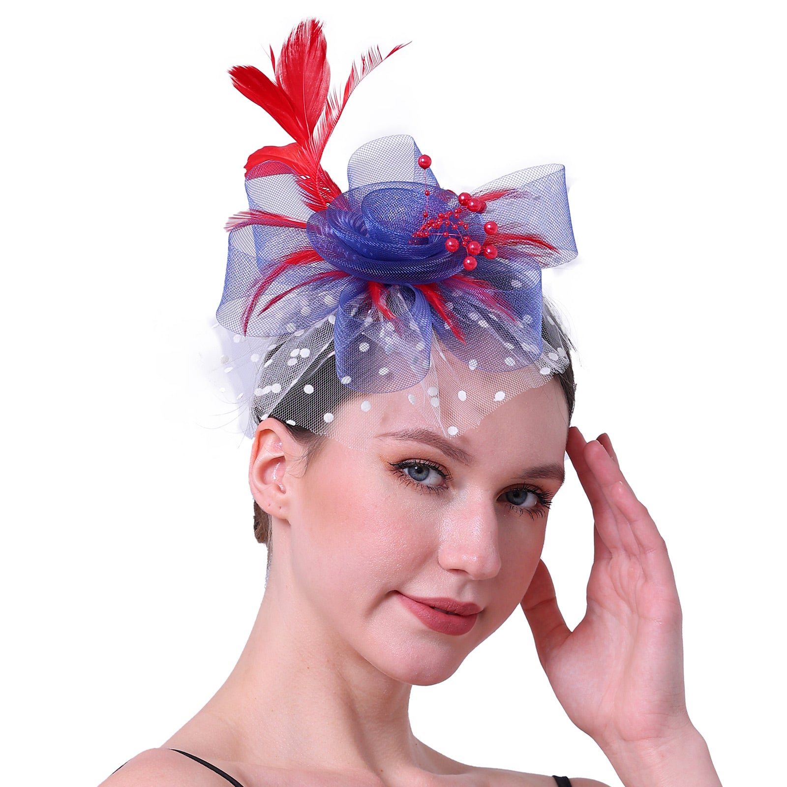 Feather Fascinator Hat, Kentucky Derby Tea Party Headband-1901