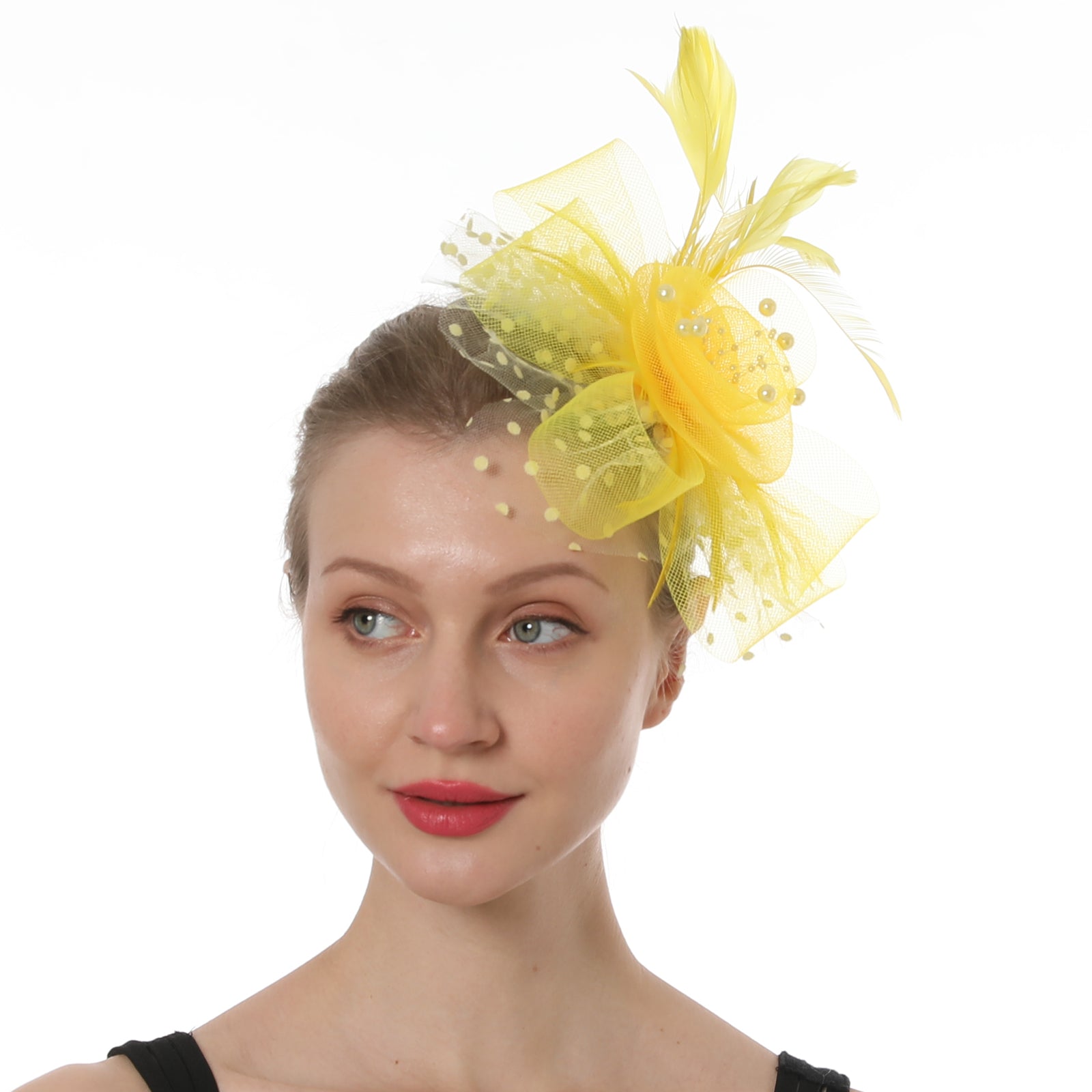 Feather Fascinator Hat, Kentucky Derby Tea Party Headband-1901